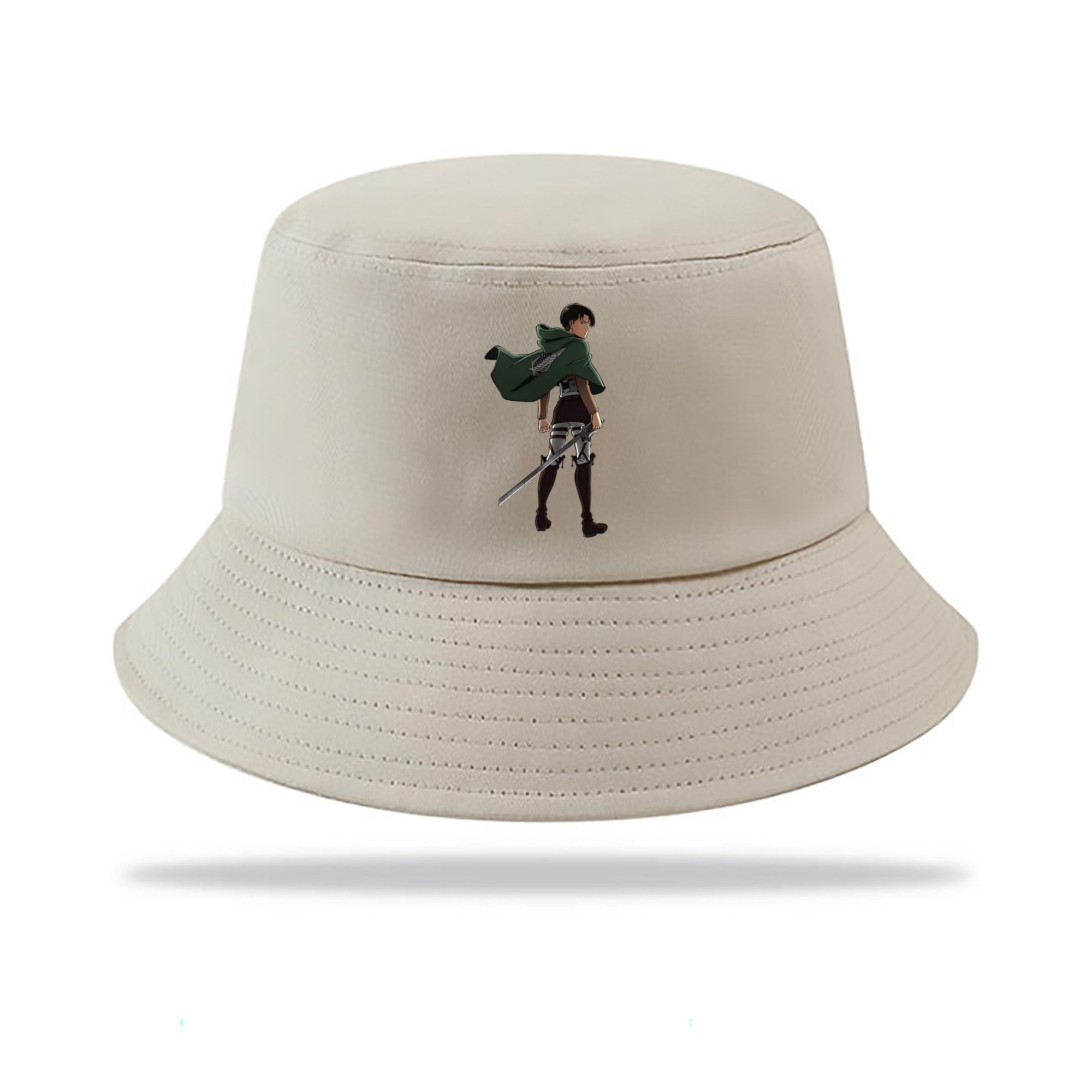 （画像用） 進撃の巨人 リヴァイ·アッカーマン Attack on Titan Levi Ackerman アウトドア日除けバケットハット